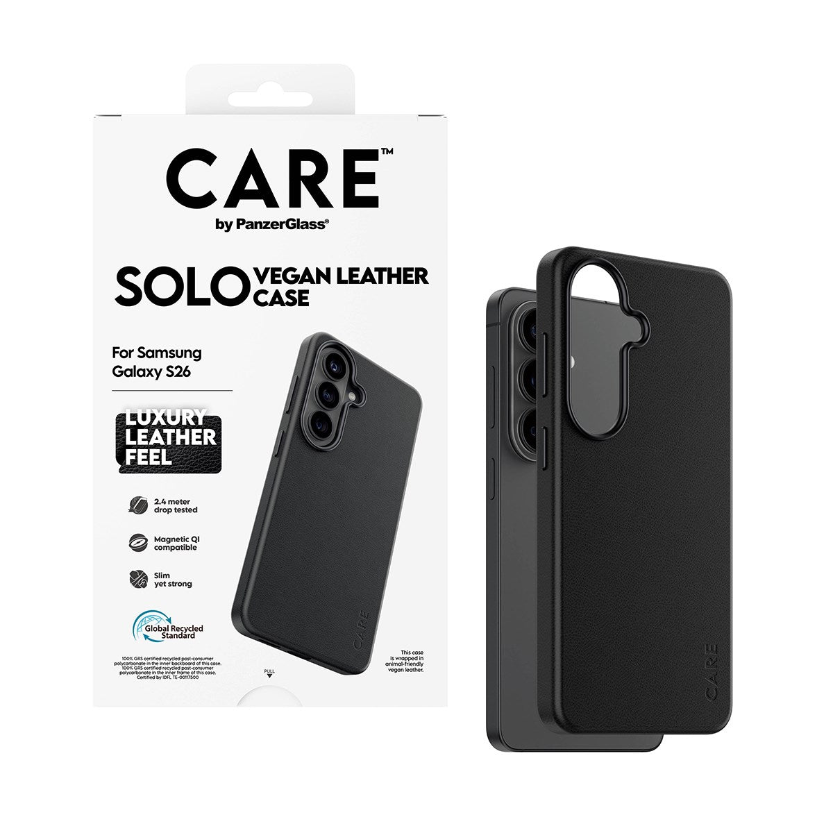 CARE™ by PanzerGlass® Solo Case Sort m. Qi Samsung Galaxy S26